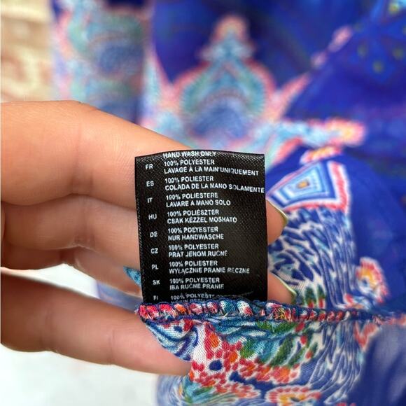 Pia Rossini Toulouse Beach Mini Dress Multi Women’s Size M/L - Picture 5 of 8